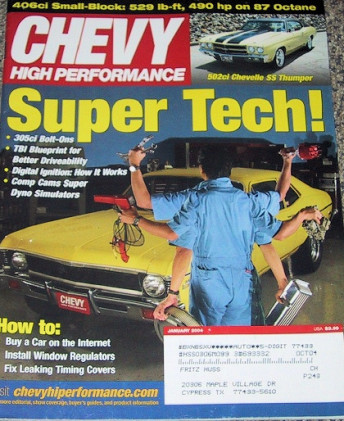 CHEVY HIGH PERFORMANCE 2004 JAN - 1180hp NICKEY, TBI